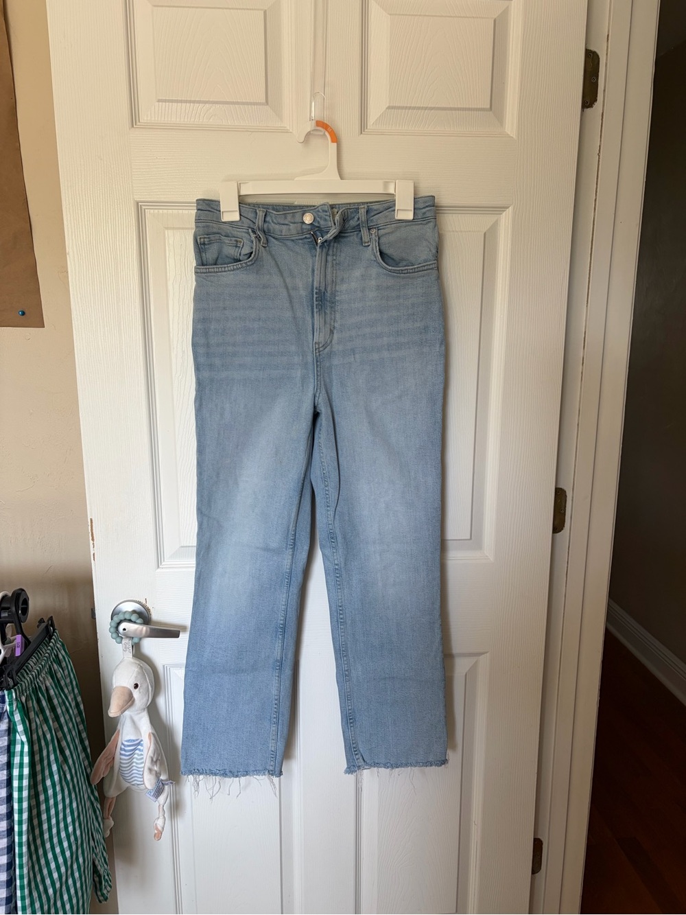 We the Free Light Blue High-Rise Straight Jeans